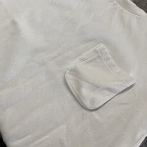 Louis Vuitton White Embossed Monogram Pocket Crewneck